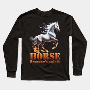 horse "freedom's spirit" Long Sleeve T-Shirt